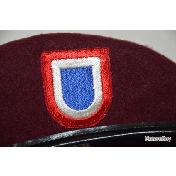 BERET ROUGE AMERICAIN PARACHUTISTE - AMERICAN RED PARATROOPER BERET- BANCROFT