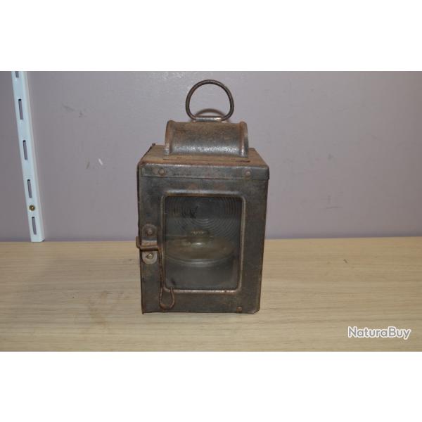 Lanterne Ancienne Militaire Vlo  / moto vhicule ancien 1930 /1945 Dco SNCF cheminot (24)