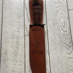 Couteau Ka Bar USMC complet et TBE fabrication USA NY