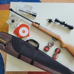 Fusil à air comprimé Crosman Optimus + lunette + accessoires