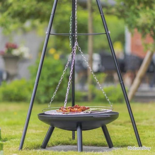 BBQ Barbecue Brasero Suspendu HK-888 avec Trpied et Grille