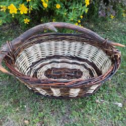 Panier en osier avec anse bois de cerf