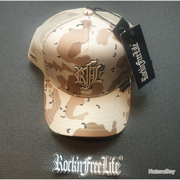 Rock'n Free Life, casquettes dition limite Camouflage Desert Storm USA (6 colors camo)