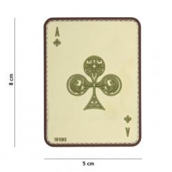 Patch 3D PVC Carte AS de Trefle (101 Inc) Coyote