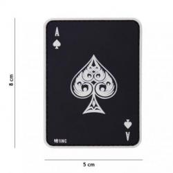 Patch 3D PVC Carte AS de Pique (101 Inc) Noir