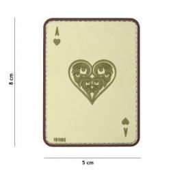 Patch 3D PVC Carte AS de Coeur (101 Inc) Coyote