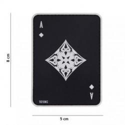 Patch 3D PVC Carte AS de Carreau (101 Inc) Noir
