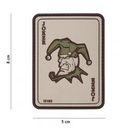 Patch 3D PVC Carte Joker (101 Inc) Coyote