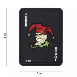 Patch 3D PVC Carte Joker (101 Inc) Noir