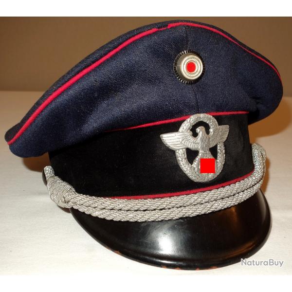 Casquette allemande de Polizei WW2.