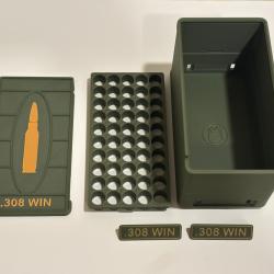Boîte de rangement pour calibre 300-30.06-243-308 en impression 3d