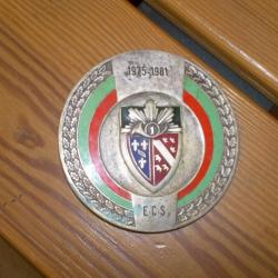 grosse plaque souvenir du 1er regiment de chasseur ECS 1975/1981