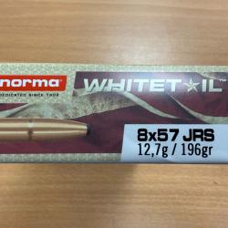 NORMA CAL 8X57 JRS 12.7GR WHITETEIL BTE DE 20 BALLES VENDU PAR 2 BOITES FRAIS DE PORT OFFERT