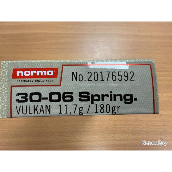 NORMA CAL 30-0611.7G  VULCAN BTE DE 20 BALLES VENDU PAR 2 BOITES FRAIS DE PORT OFFERT