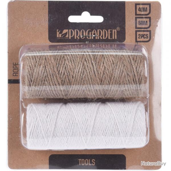 Lot de 2 Cordes de jardin 60 et 40 m