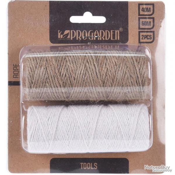 Lot de 2 Cordes de jardin 60 et 40 m