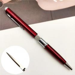 Stylo Couteau ouvre lettre lame cachés en acier inoxydable Coloris aux choix Rouge