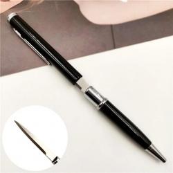 Stylo Couteau ouvre lettre lame cachés en acier inoxydable Coloris aux choix Noir