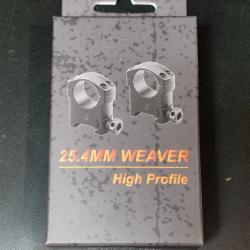 Collier VECTOR OPTICS Weaver 25.4mm Haut
