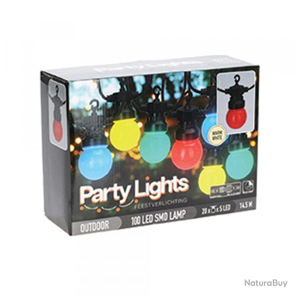 Guirlande lumineuse 20 boules couleur - 14,5 m
