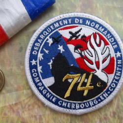 écusson militaire 75 éme D-Day Normandie gendarmerie Cherbourg en Cotentin
