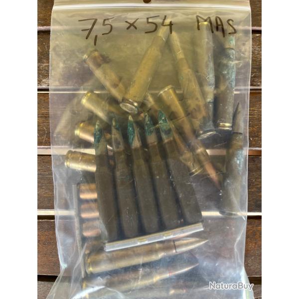 Lot de 22 Cartouches 7,5x54 MAS