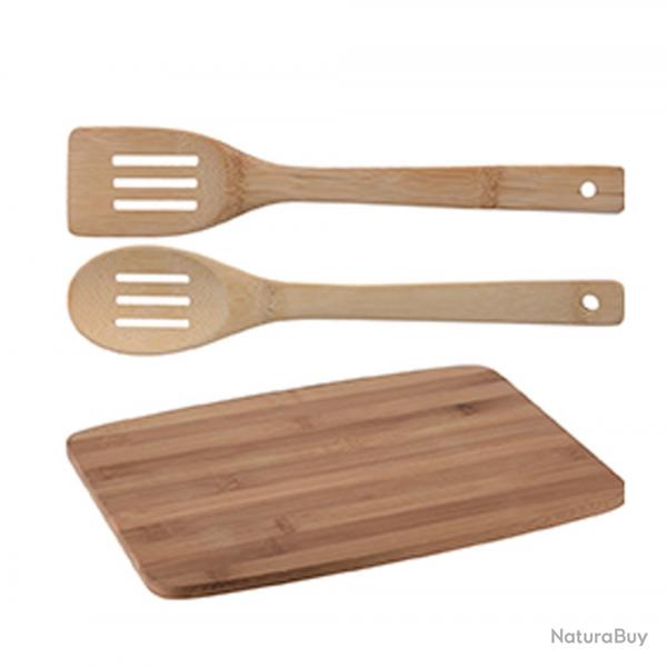 Planche  dcouper bambou + 2 spatules