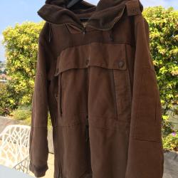 VESTE JUMFIL ANAPURNA TOILE ET CUIR SUPER CONFORT TRES CHAUDE BON ETAT D'USAGE.