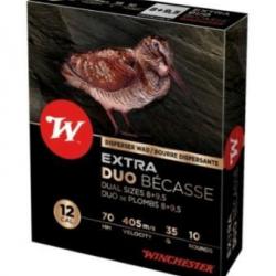 Munitions WINCHESTER cal.12/70 extra duo bécasse 35g N°8+9.5 par 30