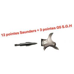 Pack de pointes Saunders + G5 Small Game Head