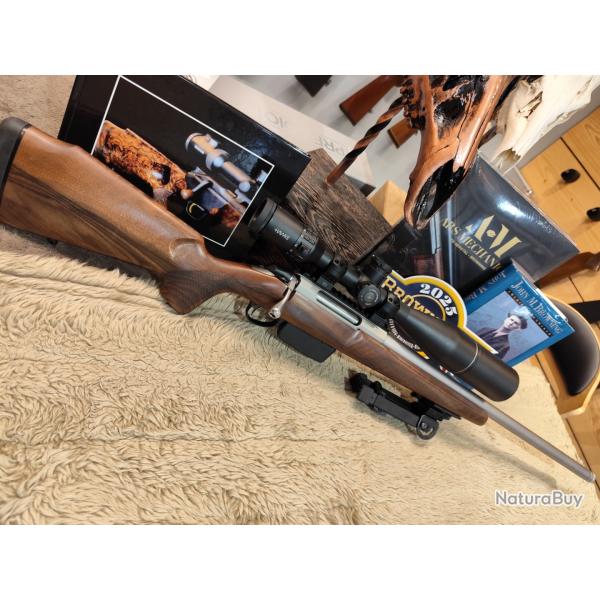 Tikka T3X varmint inox filet M18x1 + Hawke 8-32x56 Half mildot // bipied malette occasion tat neuf