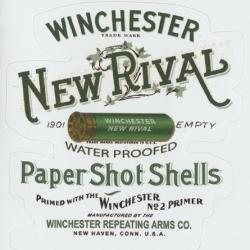 Winchester " New Rival " Autocollant