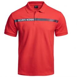 Polo Sécu-One sécurité incendie rouge M