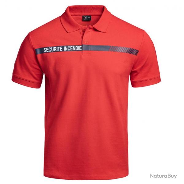 Polo Scu-One scurit incendie rouge M