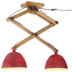 Plafonnier 25 W rouge délavé 29x18x85 cm E27