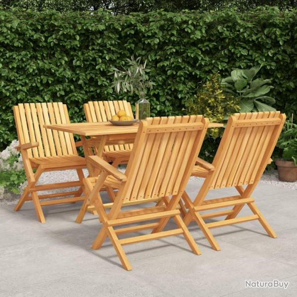 Ensemble  manger de jardin 5 pcs Bois de teck massif