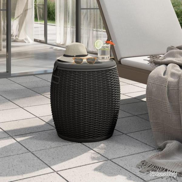 Bote de rangement de jardin 4 en 1 noir polypropylne