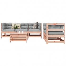 Salon de jardin 6 pcs bois massif sapin de douglas
