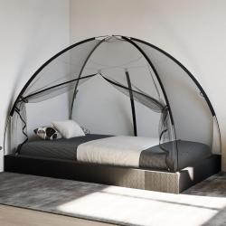 Moustiquaire mongole avec portes 220 maille noir 200x120x130 cm
