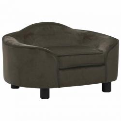 Canapé pour chien Gris foncé 67x47x36 cm Peluche