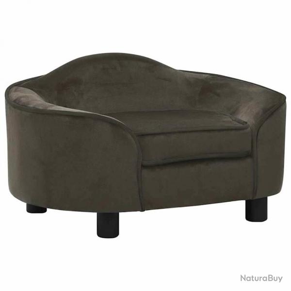 Canap pour chien Gris fonc 67x47x36 cm Peluche