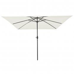 Parasol de jardin carré295x245 cm Blanc Sable