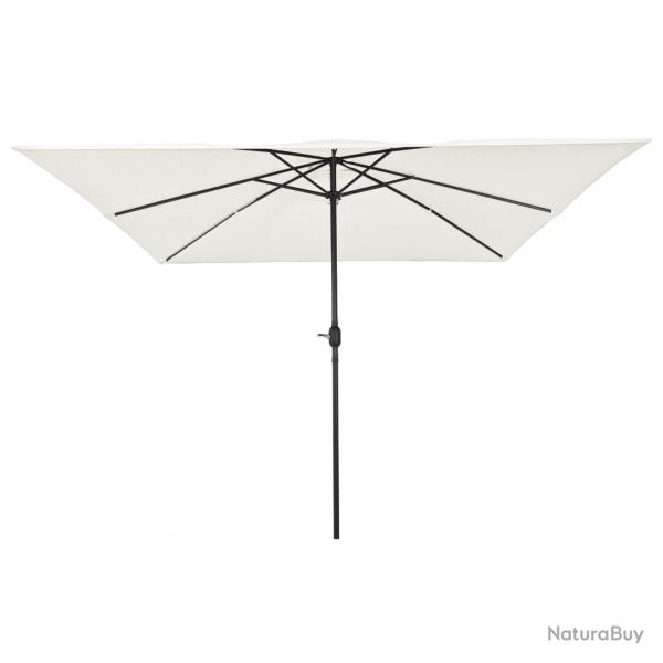 Parasol de jardin carr295x245 cm Blanc Sable