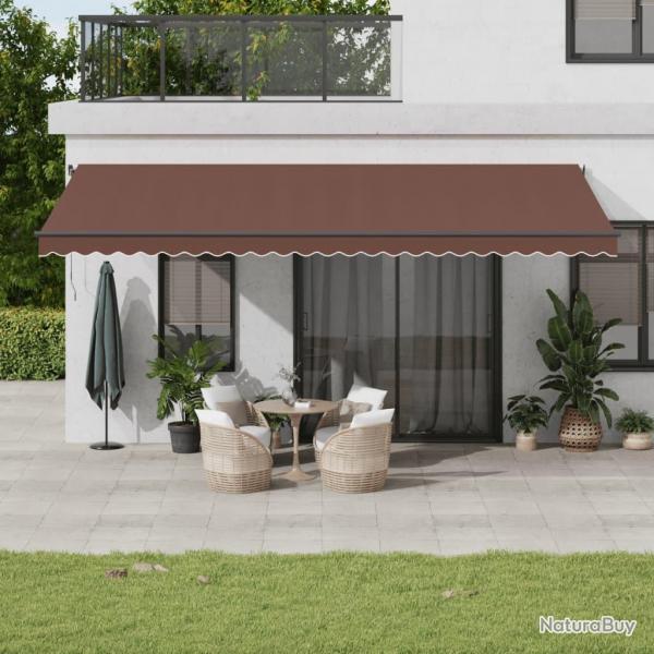 Auvent manuel rtractable marron 600x300 cm
