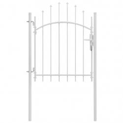 Portail de jardin Acier 1 x 1,75 m Blanc