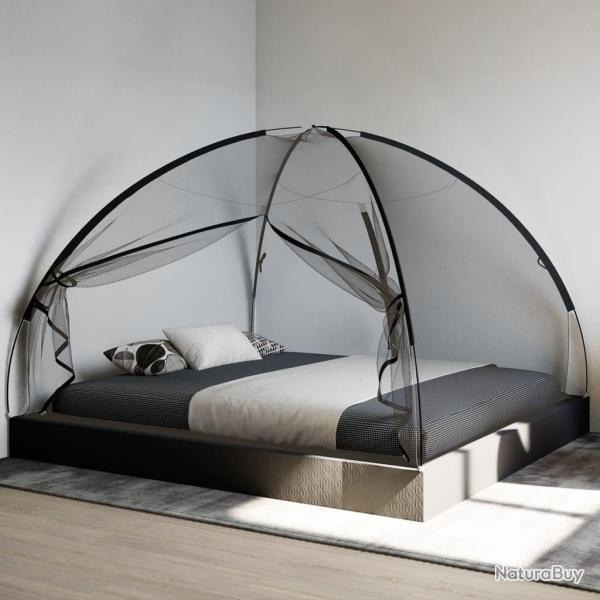 Moustiquaire mongole avec portes 220 maille noir 200x180x135 cm