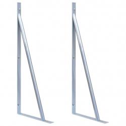 Supports pour poteau de clôture 2 pcs Acier galvanisé