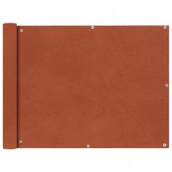 Écran de balcon en tissu Oxford 90x600 cm Ocre marron