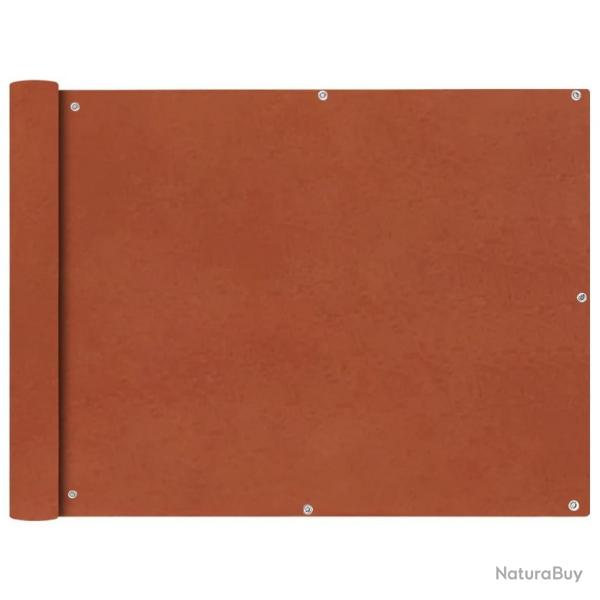 cran de balcon en tissu Oxford 90x600 cm Ocre marron