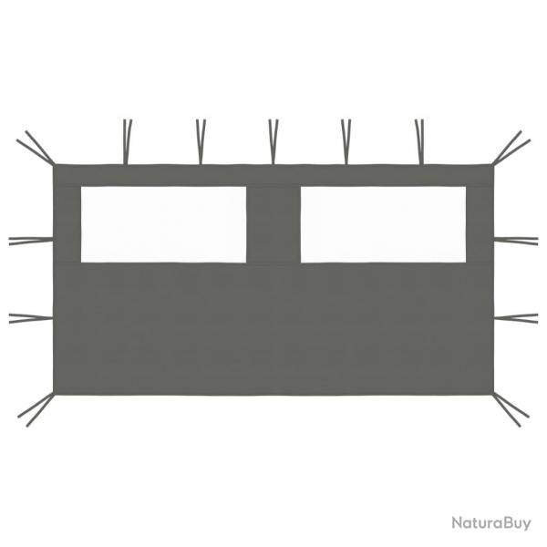 Paroi latrale de belvdre avec fentres 4x2 m Anthracite